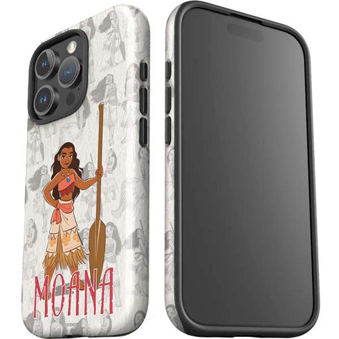 Disney Princess Moana Pattern iPhone 16 Pro Max Impact Case